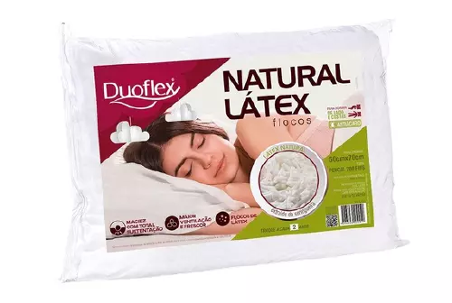 Travesseiro Natural Látex DUOFLEX Flocos